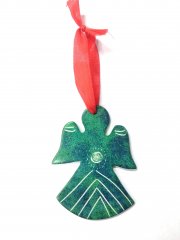Decoration for hanging – blue-green angel