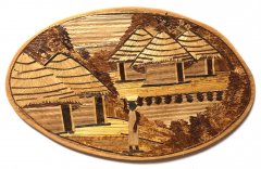 Wooden picture with african theme