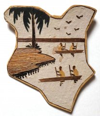 Wooden picture with african theme