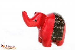 Elephant statuette red