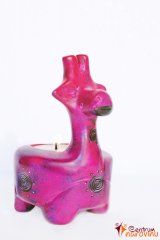 Candleholder Giraffe pink