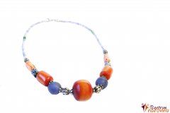 Orange and blue necklace