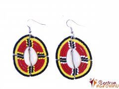Earrings red and yellow