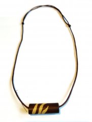 Necklace from volunteers – wooden bead – stripes