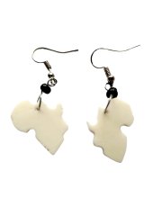 White bone earrings
