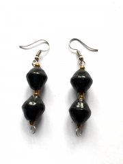 Black paper earrings
