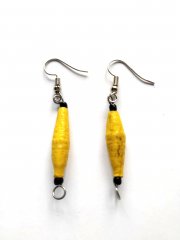Yellow paper earrings