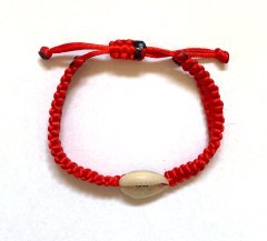 Bracelet – shell – red cord