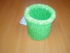 Basket of raffia green
