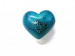 Blue heart (sun, dots)