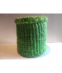 Basket of raffia light green