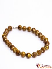 Necklace brown-yellow