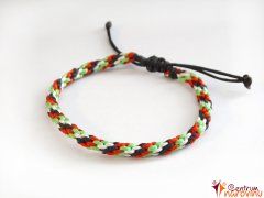 Bracelet: Satin cord – Kenyan colors