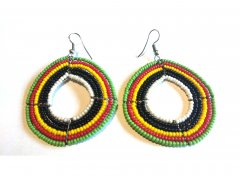 Colored striped earrings