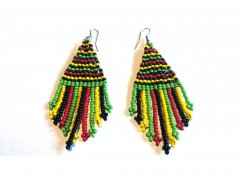 Colored tassel earrings