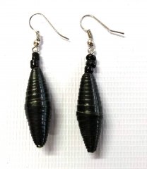 Black paper earrings