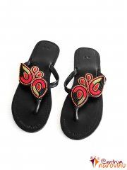 Sandals black-red