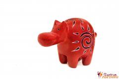 Hippo statuette red (sun)