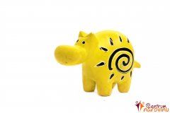 Hippo statuette yellow (sun)