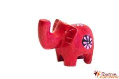 Elephant statuette red (flower)