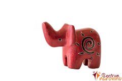 Elephant statuette red (sun)