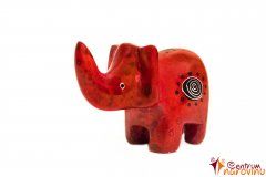 Elephant statuette red (spiral)