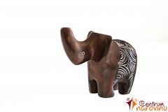 Elephant statuette brown (stripe)