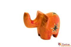 Elephant statuette orange (star)