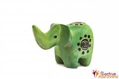 Elephant statuette green (spiral)